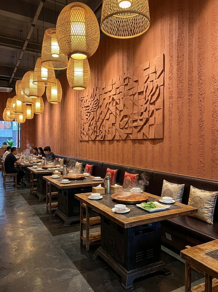 clean_火锅店红色夯土板9