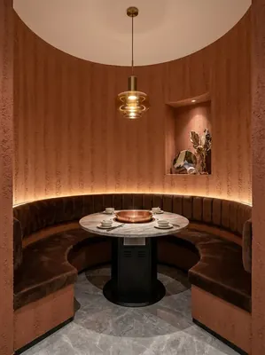 火锅店-红色-夯土板