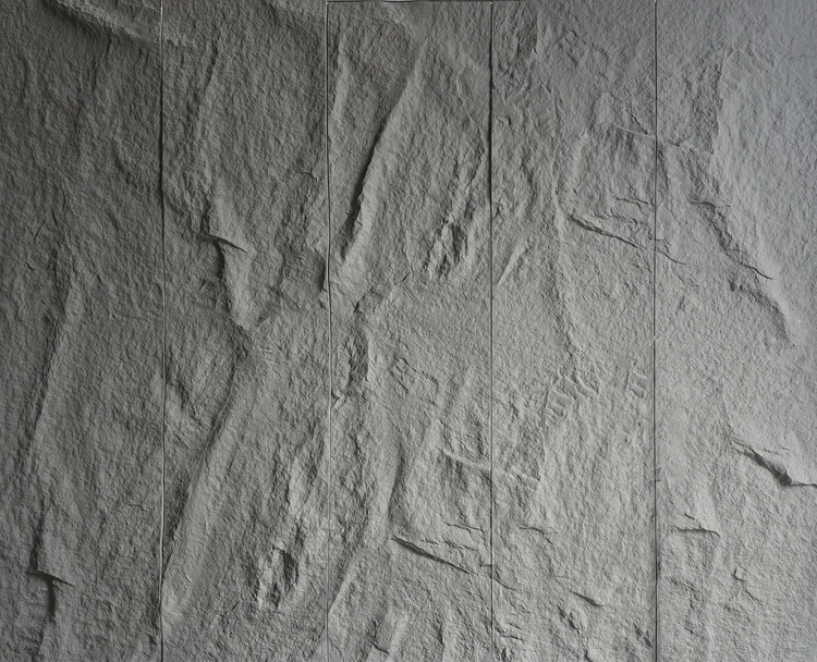 石皮大板五连纹2410x600 PU石皮墙板 HCP-105