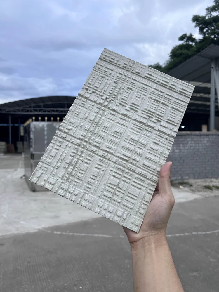 白色锯木板柔性石材