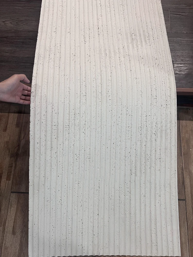 浅灰纯色3D立体石柔性石材