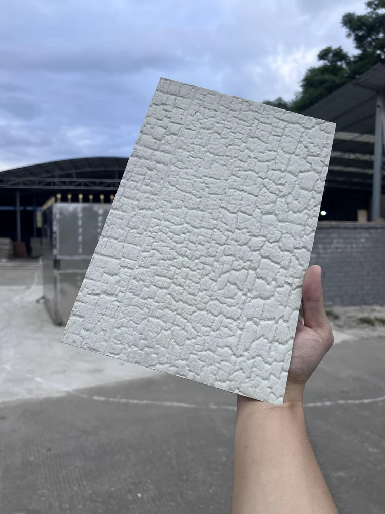 白色碳烧木柔性石材
