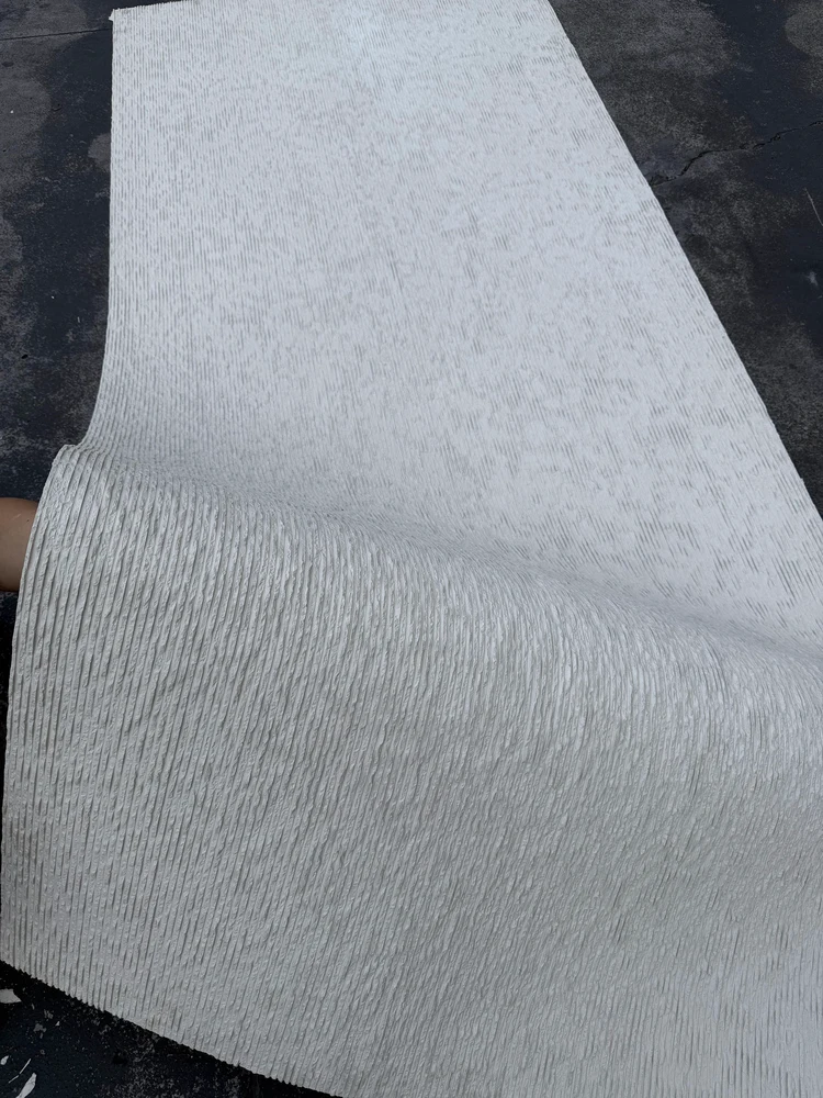 浅灰纯色粗布纹柔性石材