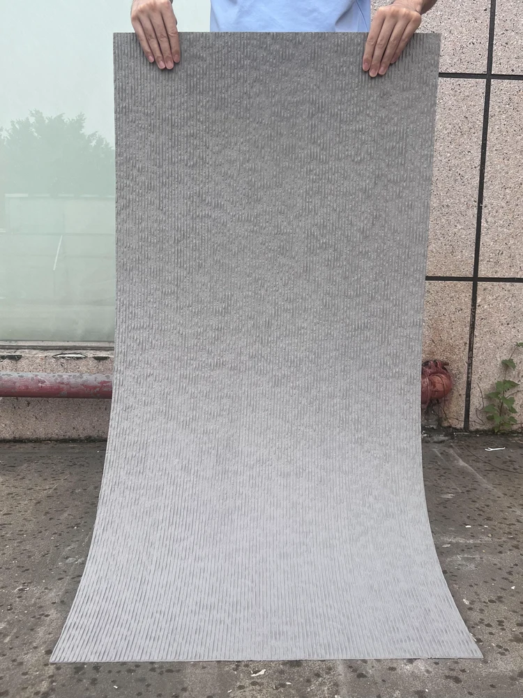 灰色布纹石柔性石材