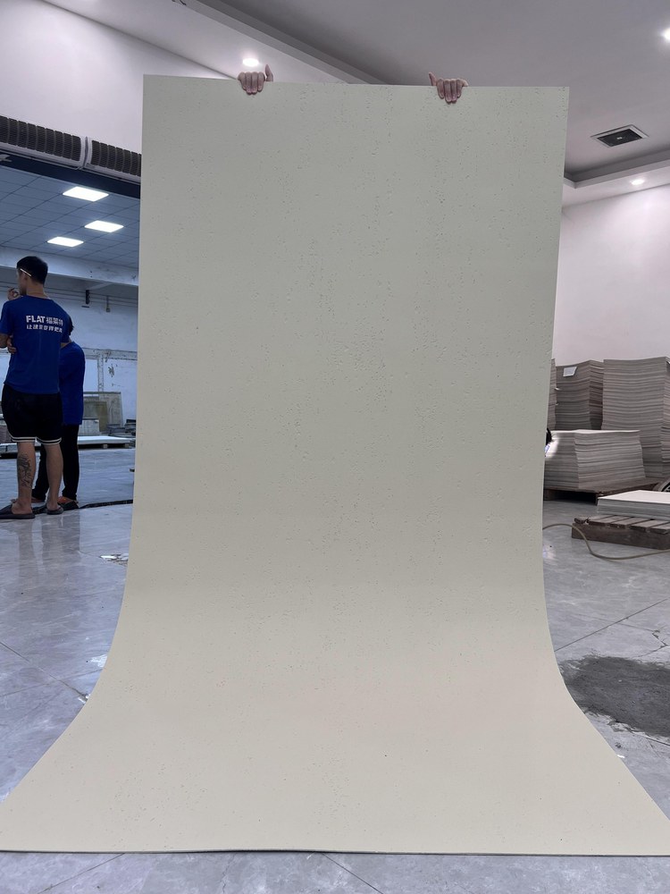 黄色纯色洞石柔性石材