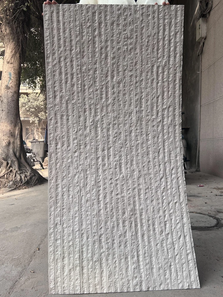 白色粗线石柔性石材