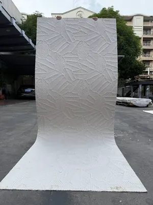 浅灰纯色芭蕉叶柔性石材