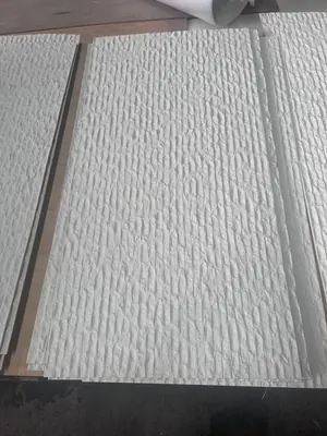 浅灰纯色斧琢石柔性石材