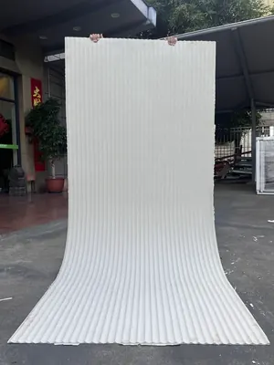 浅灰纯色波浪洞石柔性石材
