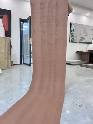 老南红纯色粗夯土柔性石材