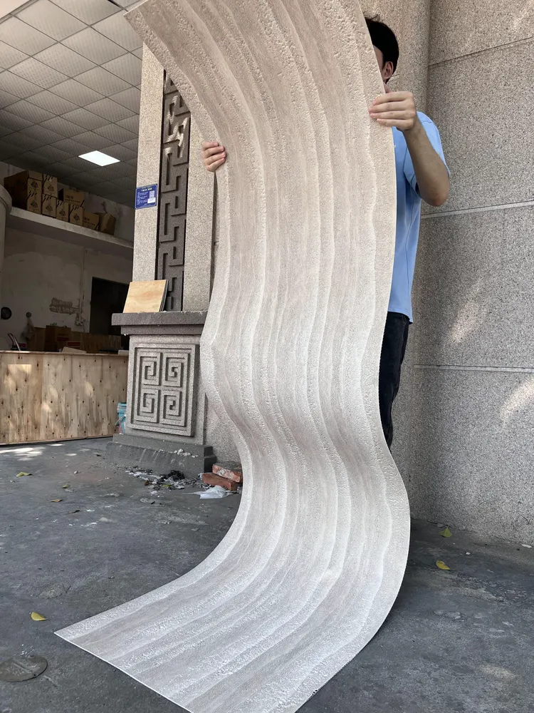 玛瑙灰粗夯土柔性石材