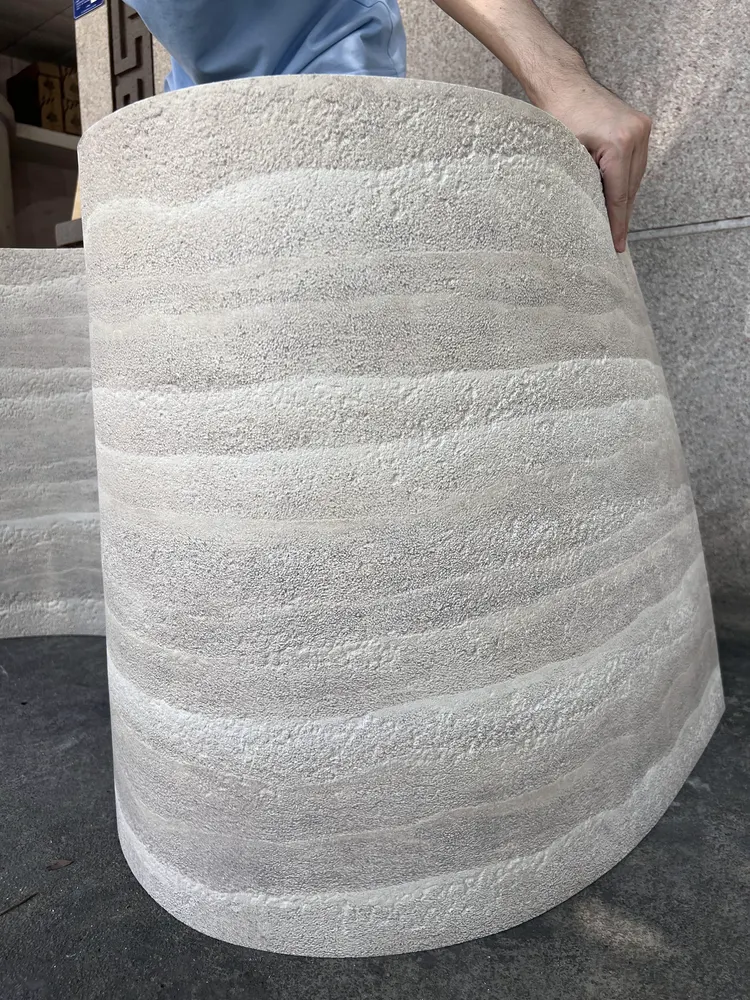 玛瑙灰粗夯土柔性石材