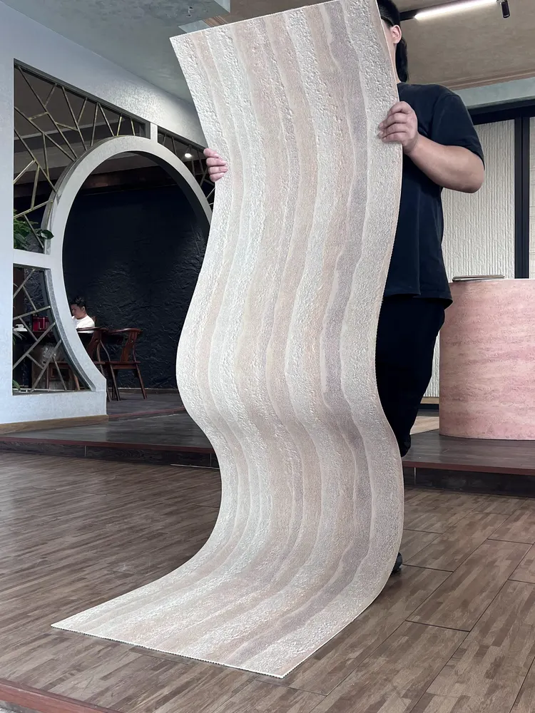 朝霞红粗夯土柔性石材
