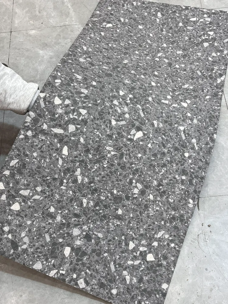 水磨石深灰毛面花岗岩柔性石材