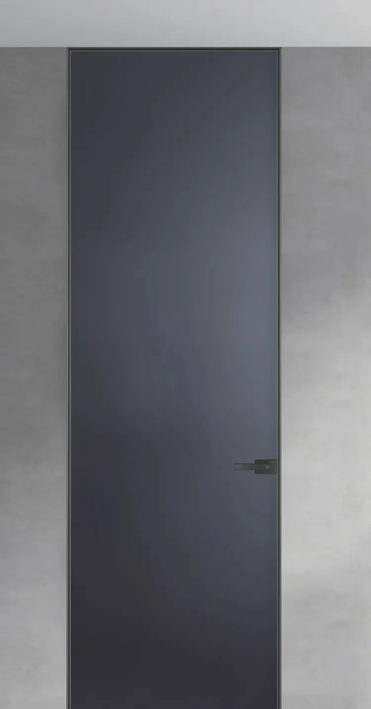 黑油砂 铝木门 LHX-2415｜同色墙柜门产品主图，艾谷思墙面饰面材料
