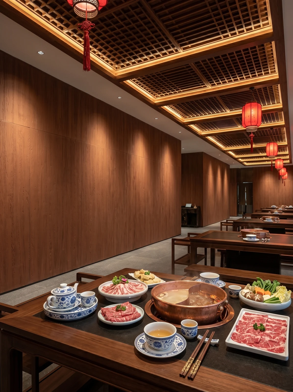 火锅店木纹2