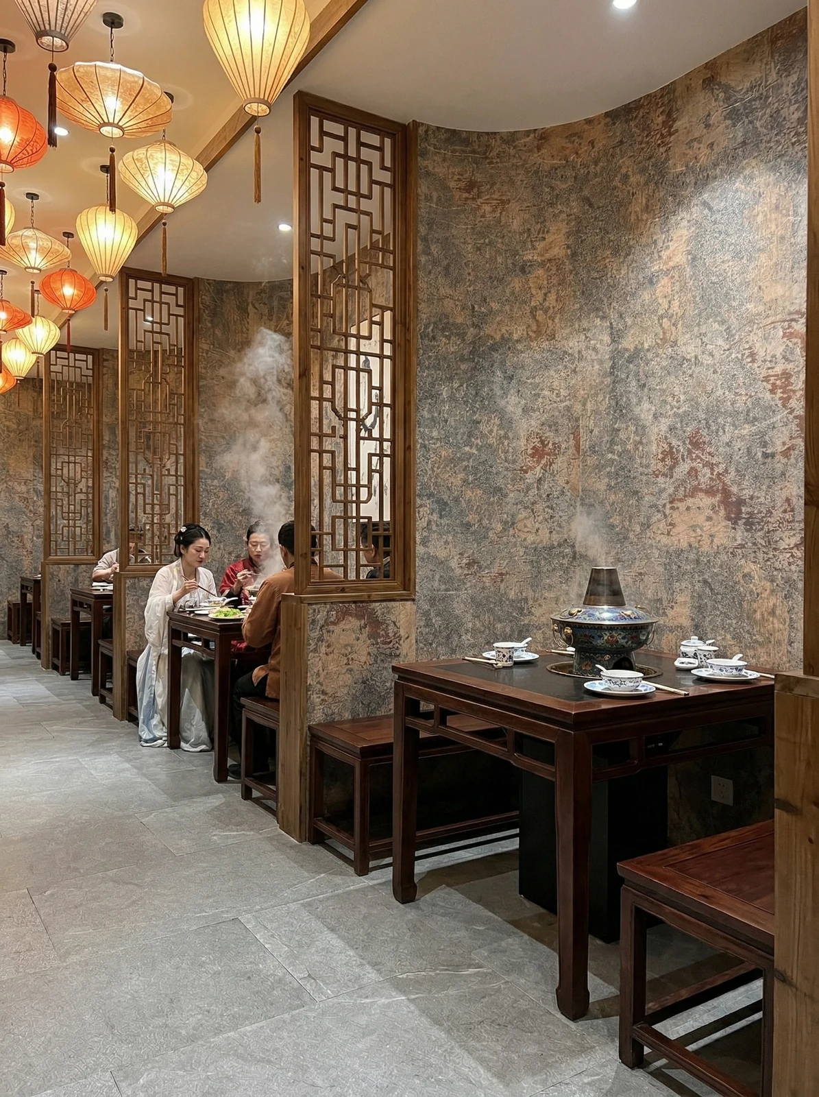 火锅店装修材料推荐-打印板岩-金砂3