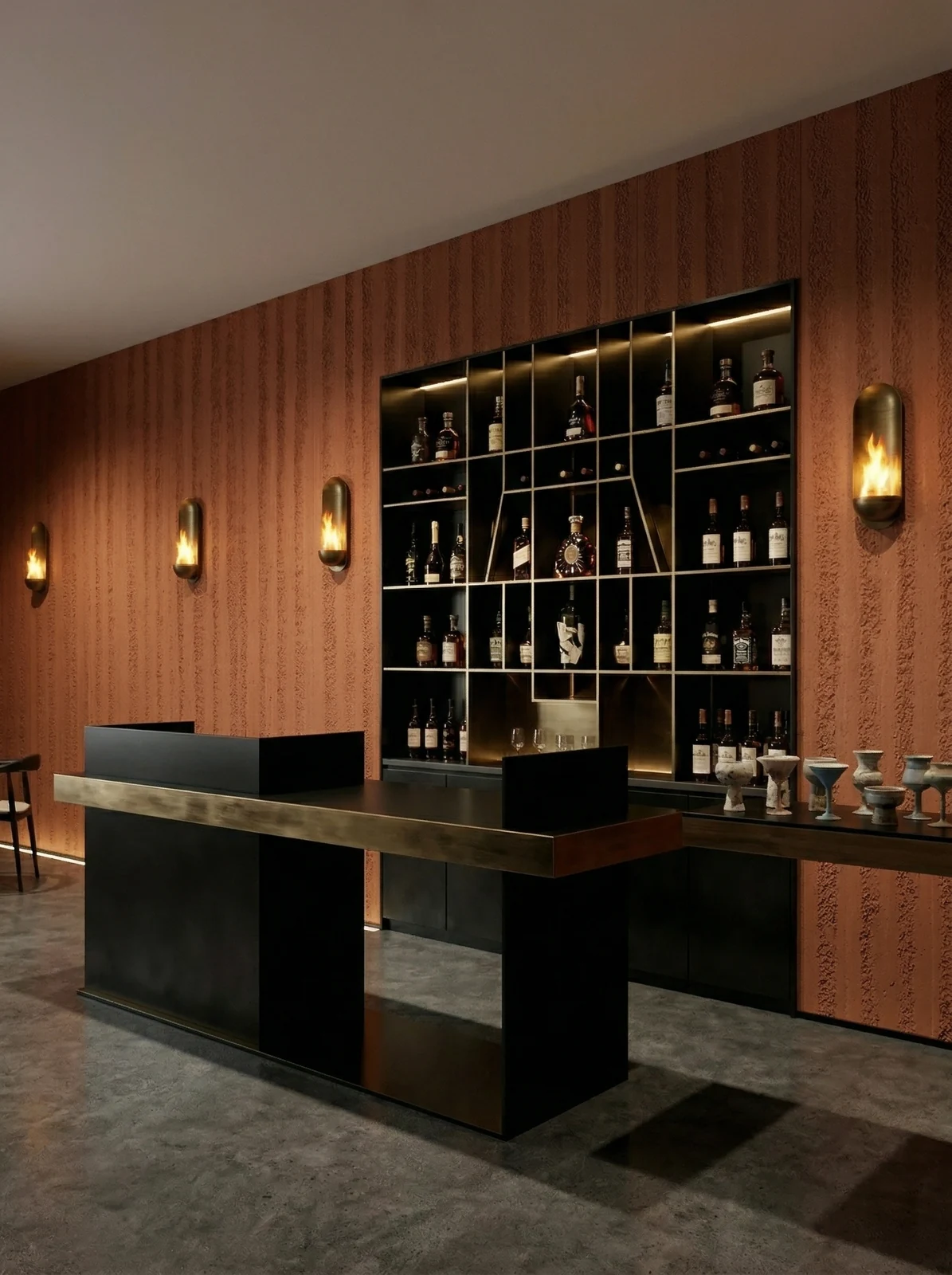 火锅店-夯土板-柔性石材3
